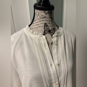 Elegant Ann Taylor White Women's Blouse